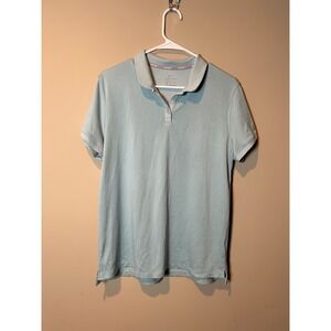 Nike Golf Dri Fit Women's Aqua Blue Short Sleeve Polo Shirt XL